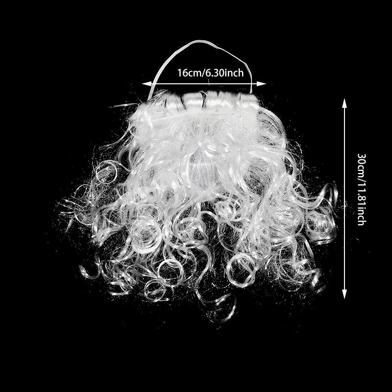 Борода Санта-Клауса Рождественская Имитированная Борода Белая Борода Декоративный Рождественский Косплей Костюм Реквизит Принадлежности для Украшения Рождественской Вечеринки