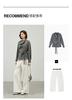 Slanted collar shirt with swinging collar