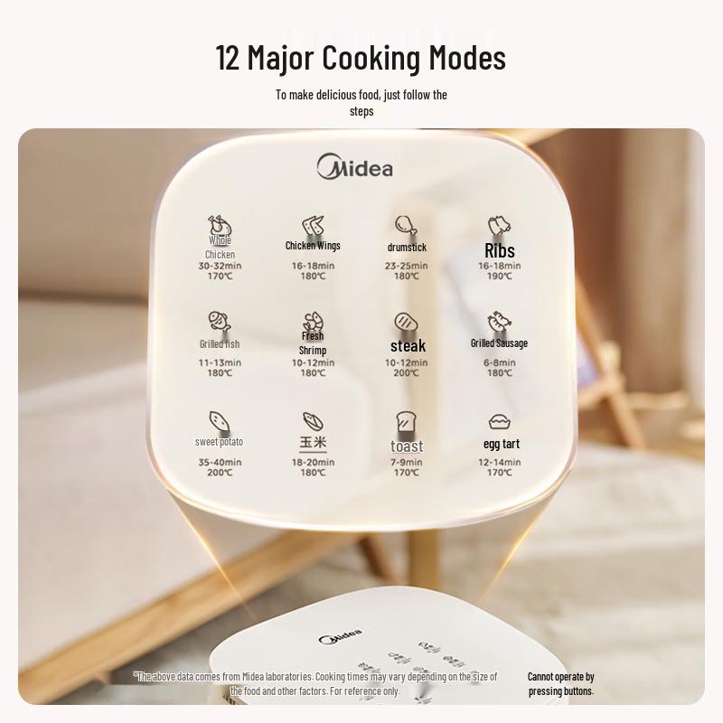 Midea Паровая конвекционная печь с функцией аэрофритюра 5,3 л, вилка CN (адаптер в комплекте)