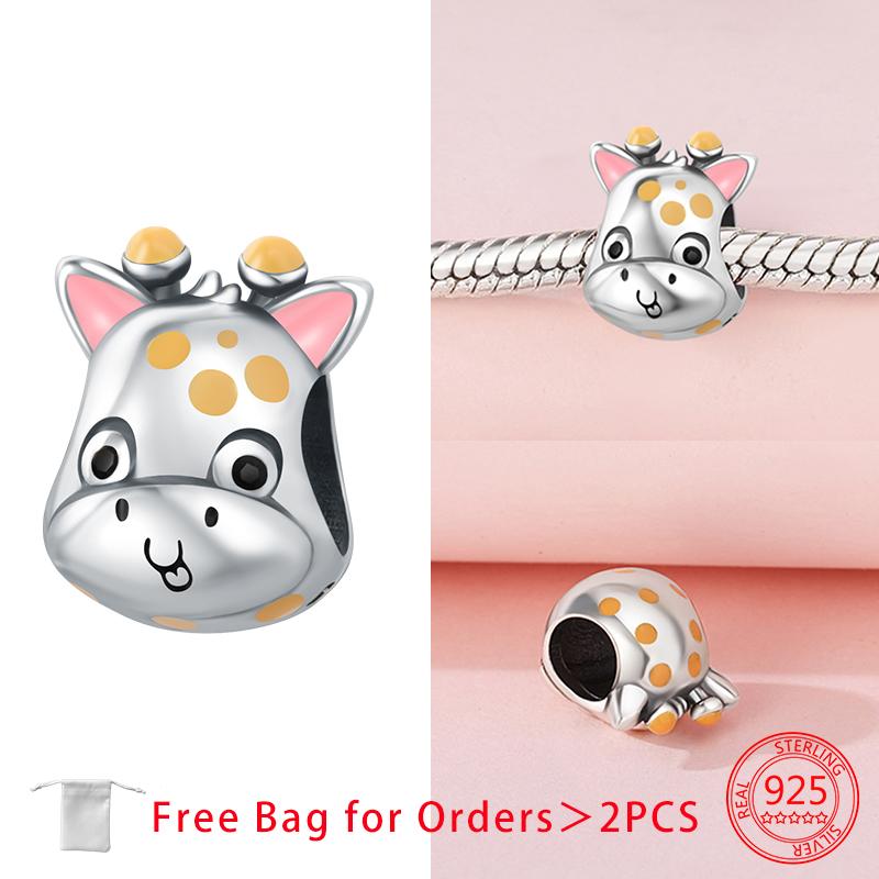 Anniversary Charms Copper Cute Animal Beads Pendant Fit Bracelet Necklace Accessories Bead Jewelry Making Fine Jewelry Gift