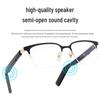 Smart Touch AI Bluetooth Glasses with Metal Frame and Thin Legs for Calls and Music.