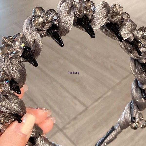 Корейская тюлевая повязка на голову со стразами: Элегантный, Роскошный Аксессуар для Волос