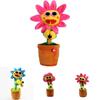 Saxophone Sunflower Plush Toy With Singing And Dancing Functions For Birthday Present
