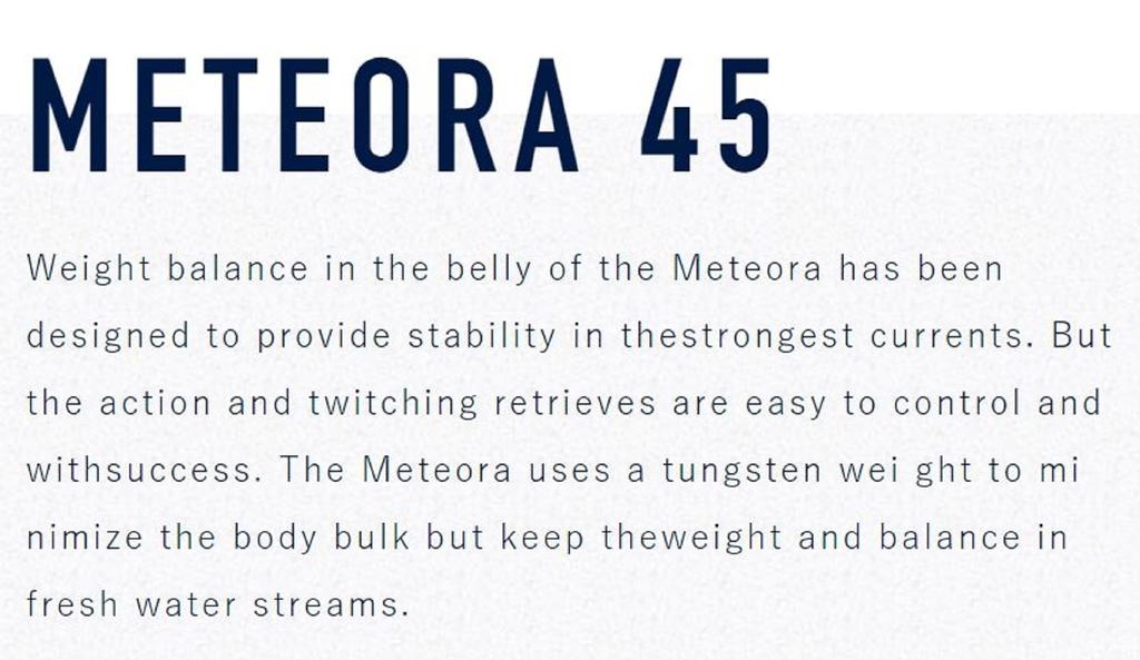 Jackson Meteora 45 Тонущая приманка NAII (3261)