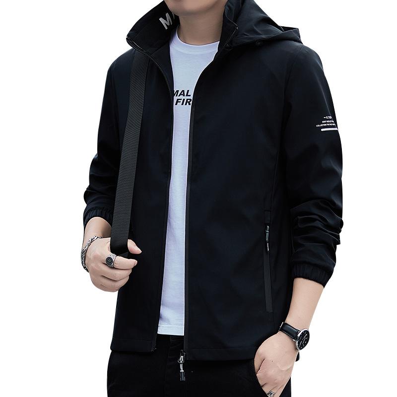 Мужская повседневная куртка осень новый корейский стиль модный бренд универсальная куртка с капюшоном мужская одежда