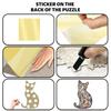 Small Cat Puzzle Ornaments Morandi-colored Cat-shaped Puzzle Vintage Cut Cat Pieces  Gift