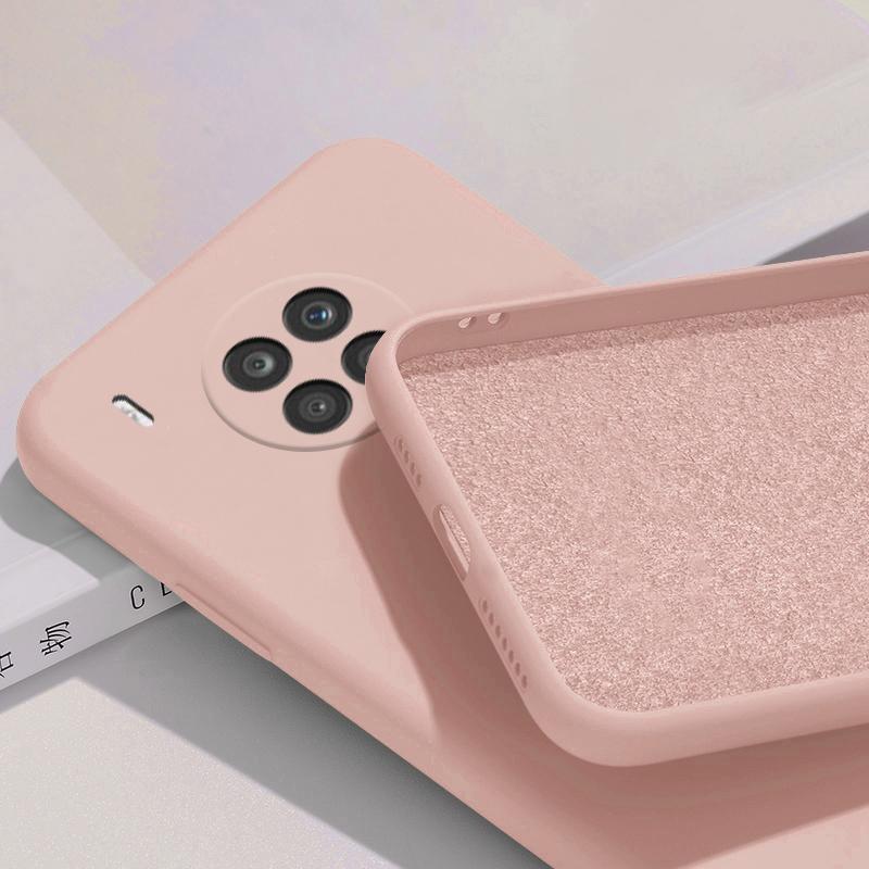 Мягкий жидкий силиконовый чехол для телефона HUAWEI HONOR 50/50 Lite 50Lite/50 Pro с ощущением детской кожи