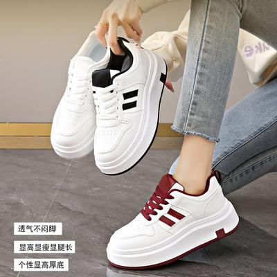 Маленькие белые туфли женские весенние новые туфли на платформе повседневные универсальные повседневные спортивные туфли кеды