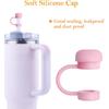 Straw Covers Cap Reusable Silicone Straw Toppers Compatible With Cup Spill Leak Stopper Splash Dust Proof Straws Cover