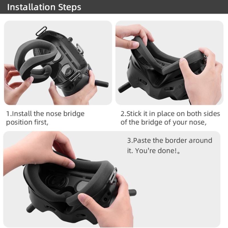 Enjoy Extended Flight Meetings with this FPVs V2 Goggles Foam Eye Cover Sponge Eye Pad Reduce Pressure Stay Comfortable