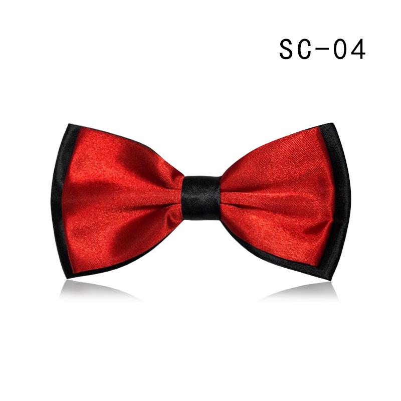 Двухслойный двухцветный галстук-бабочка для мужчин и женщин - Формальный профессиональный стиль