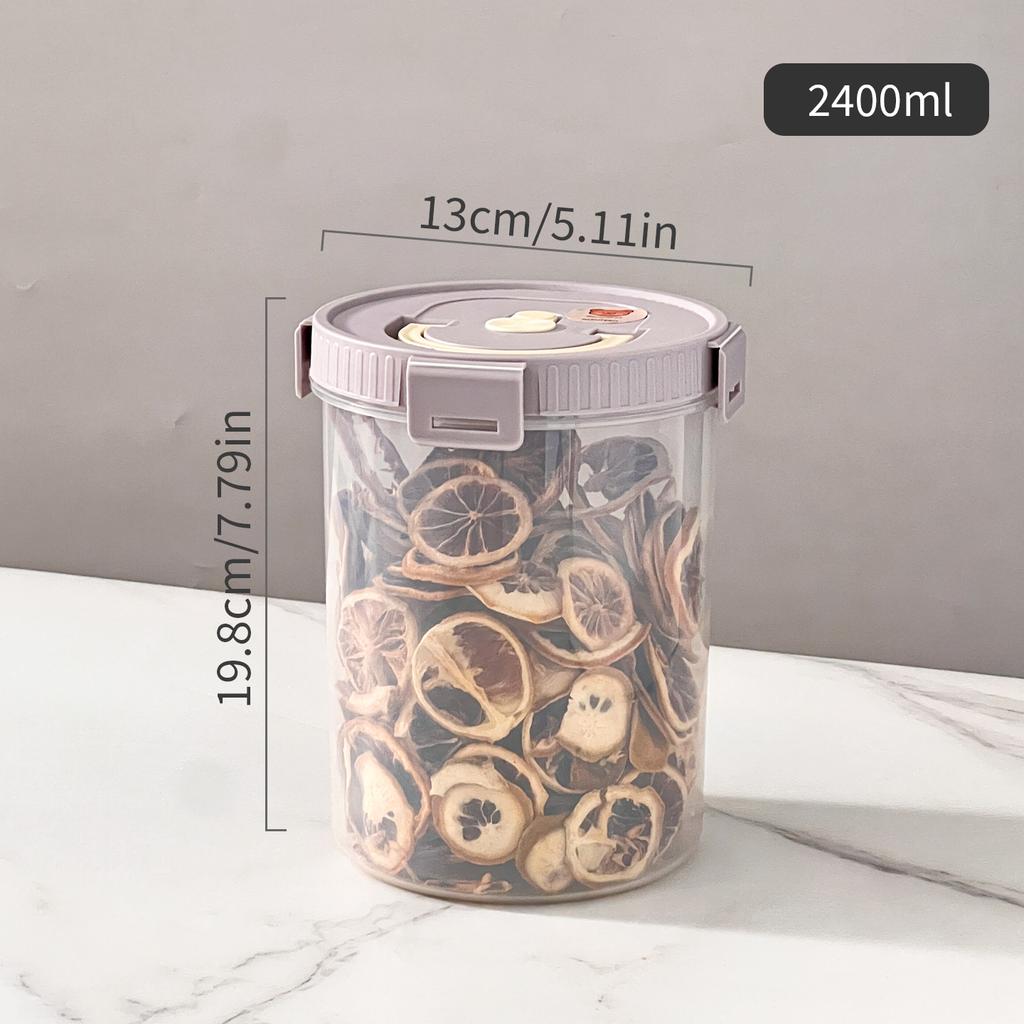 Plastic Cereals Storage Tank With Handle Moisture-Proof Pasta Snack Spice Container Sealed Food Storage Box Kitchen Organizer