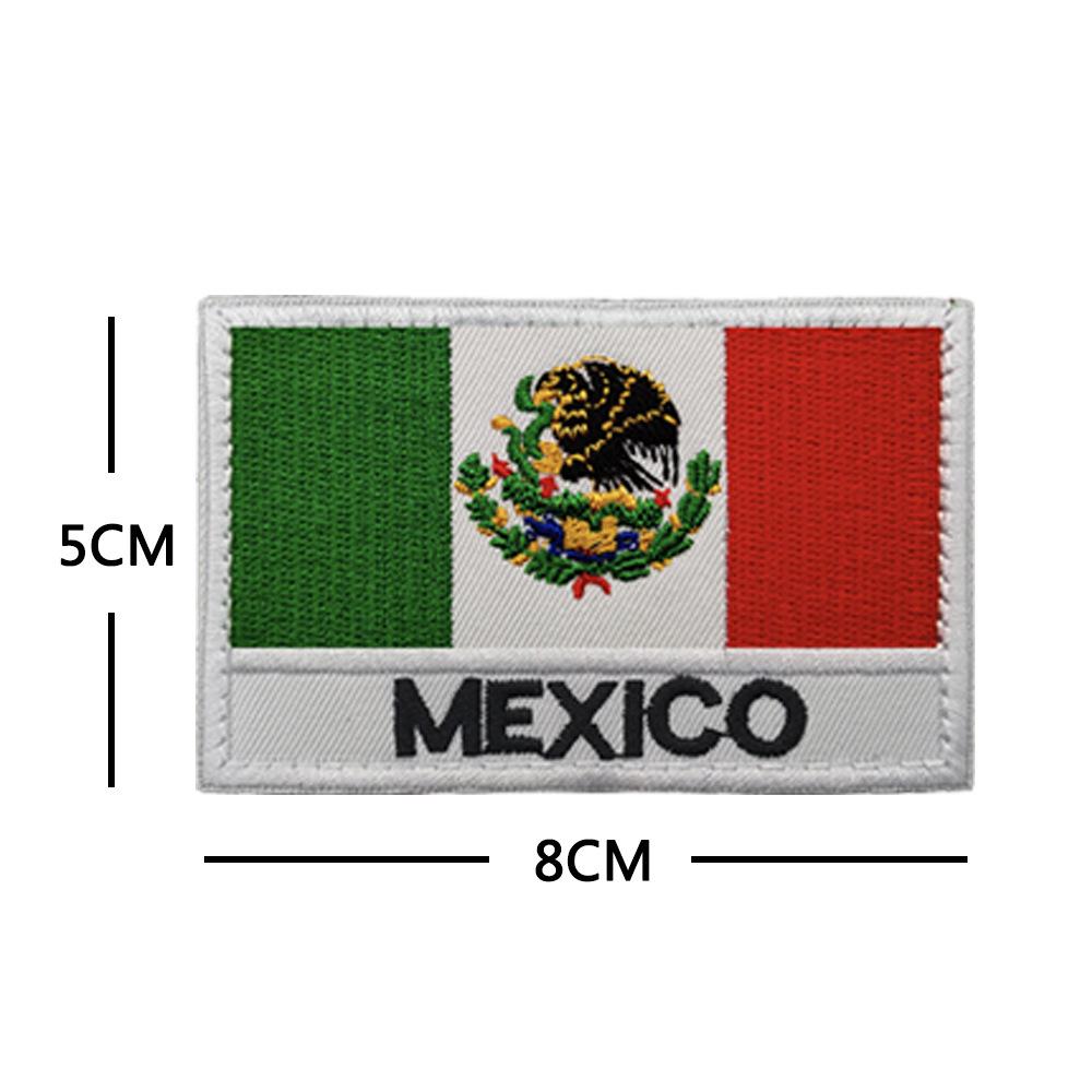 Mexican Bird Pattern Gold Embroidery Velcro Armband & Backpack Patch