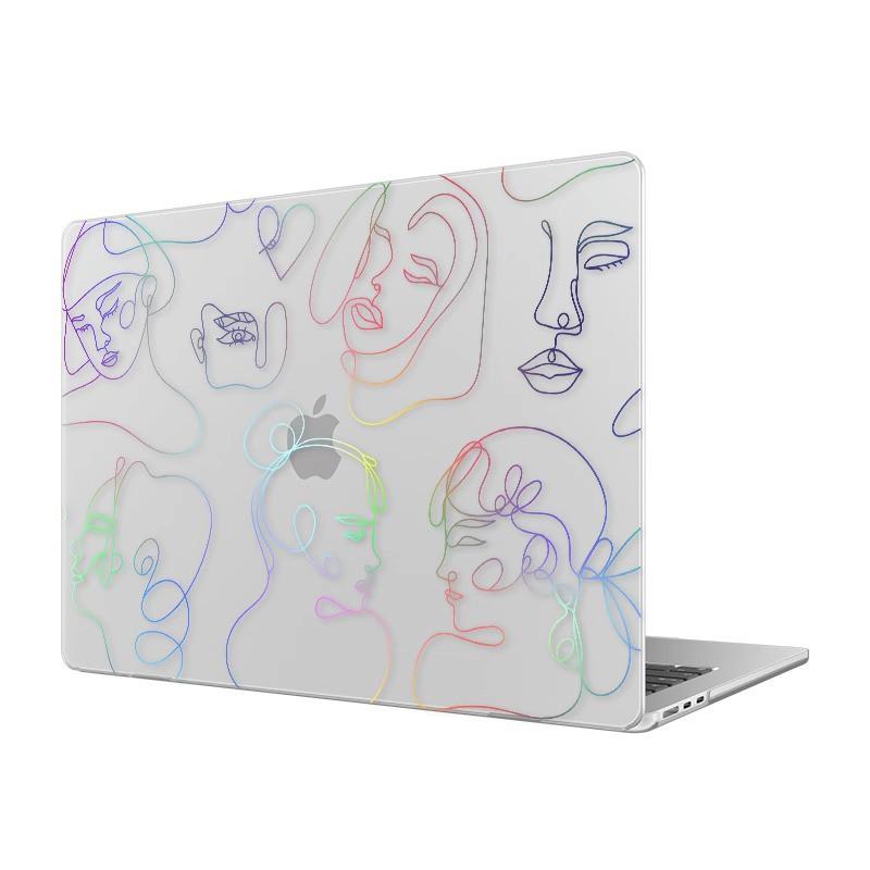 Жесткий чехол для ноутбука MacBook Air 13,6 15,3 Pro 14 16 дюймов - Защитная крышка с голографическим дизайном и лазерным эффектом