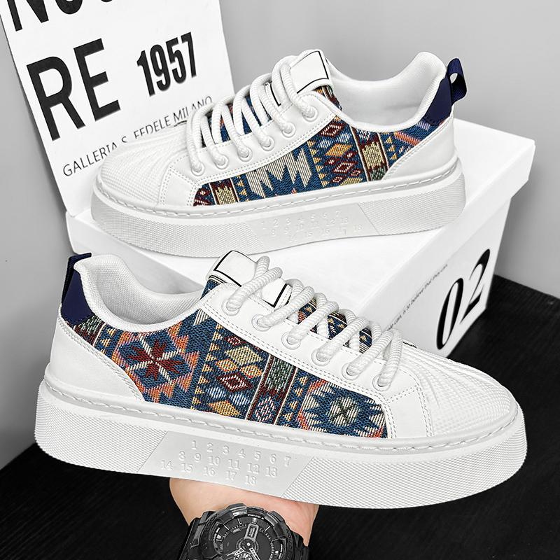 Новые мужские модные кроссовки на толстой подошве, увеличивающие рост, молодежные модные повседневные туфли, студенческие вышитые парусиновые теннисные туфли