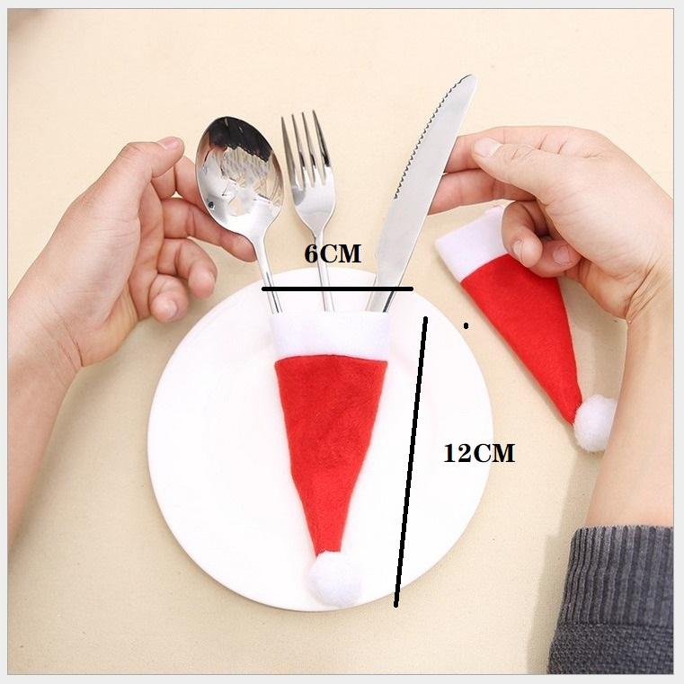Простота Бутылка вина Шляпа Navidad Новогодний карманный нож Вилка Набор Рождественская шляпа Мини-держатель для вечеринки Сумка Декор Веселый рождественский ужин