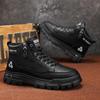 Новые модные осенние и зимние мужские высокие ботинки martin для студентов, трендовые рабочие туфли на мягкой подошве для мальчиков, кроссовки Martin с защитой труда