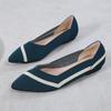 Fashion Brand Flying Woven Ballet Shoes Women's 2024 Spring New Pointed Toe Flat Shoes Knitted Breathable Size 34- 43 Women's Shoes