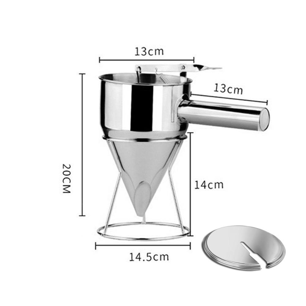 with Handle Octopus Ball Tool Stainless Steel Batter Liquid Dispenser Kitchen Supply
