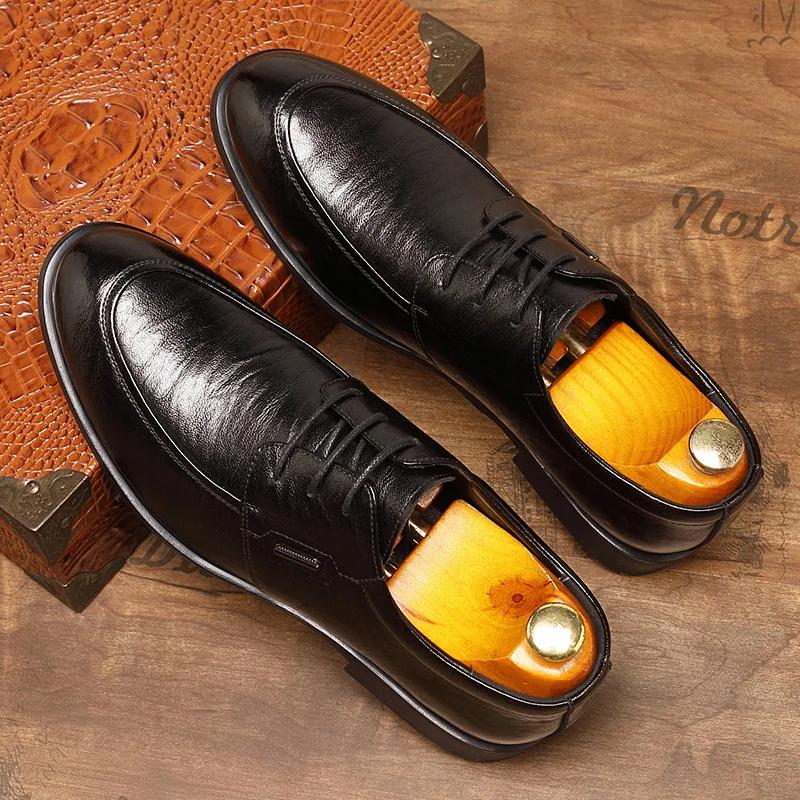 Модные дизайнерские новые полые толстые подошвы мужские туфли Brock летние модные британские ретро туфли без застежек из мягкой кожи для мужчин