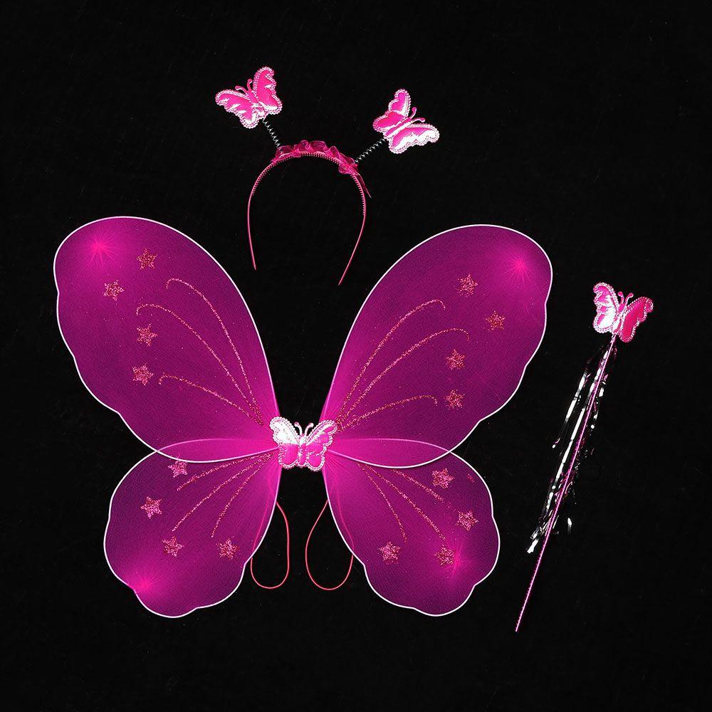Cosplay Ladies Party Decor Butterfly Wings Princess Hair Hoop Fancy Dress Set Fairy Wand
