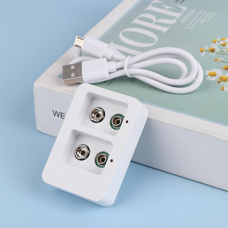 1 шт., 2 слота, 9 В, многофункциональное интеллектуальное быстрое зарядное устройство со светодиодными индикаторами