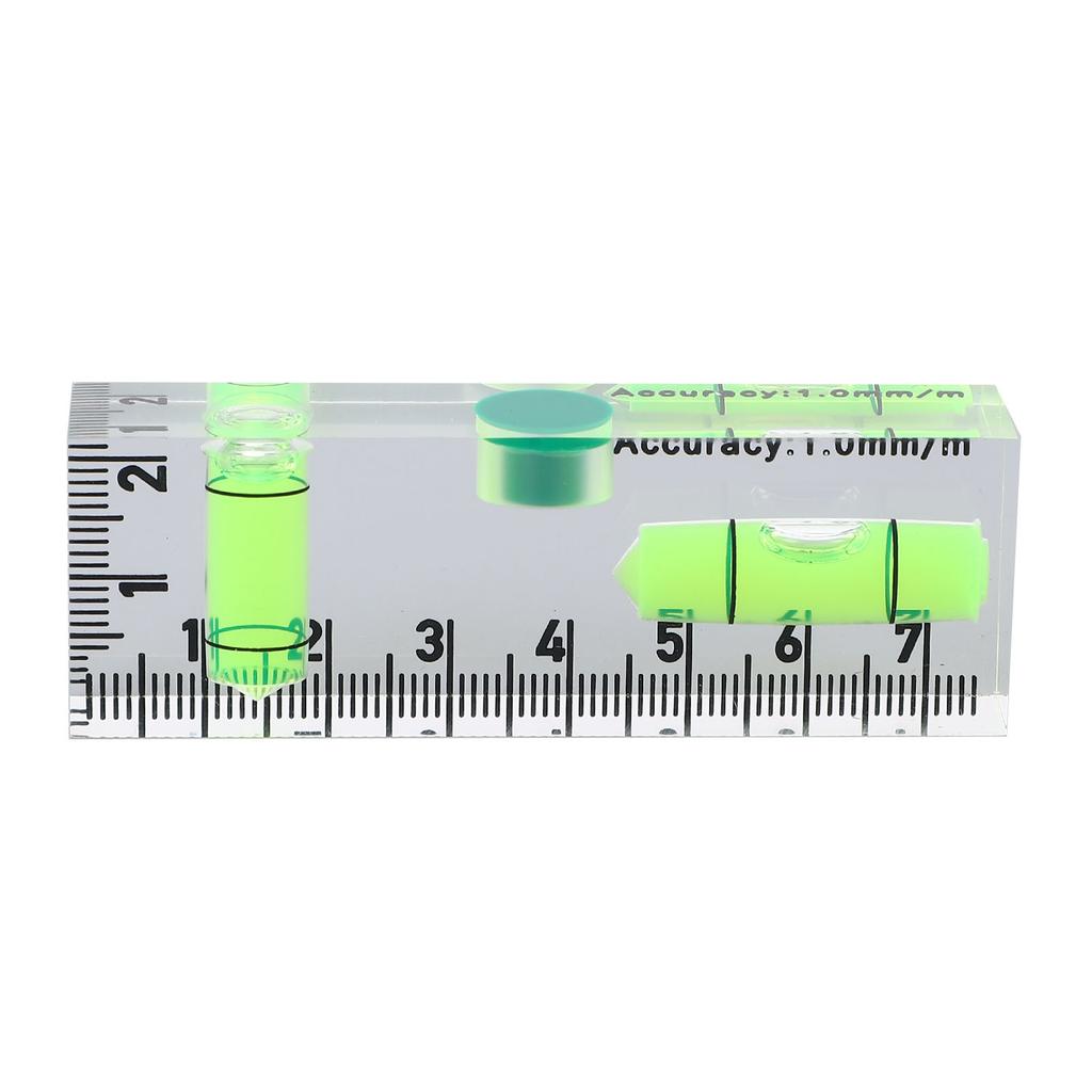 Mini Level Ruler with 1 Magnet Small Acrylic Level Tool for Horizontal and Vertical Measurement 75x25x15mm