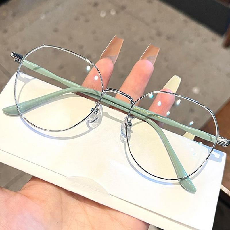Очки, блокирующие синий свет, Женские очки для близорукости, Сверхлегкие очки, Металлическая большая оправа для женщин