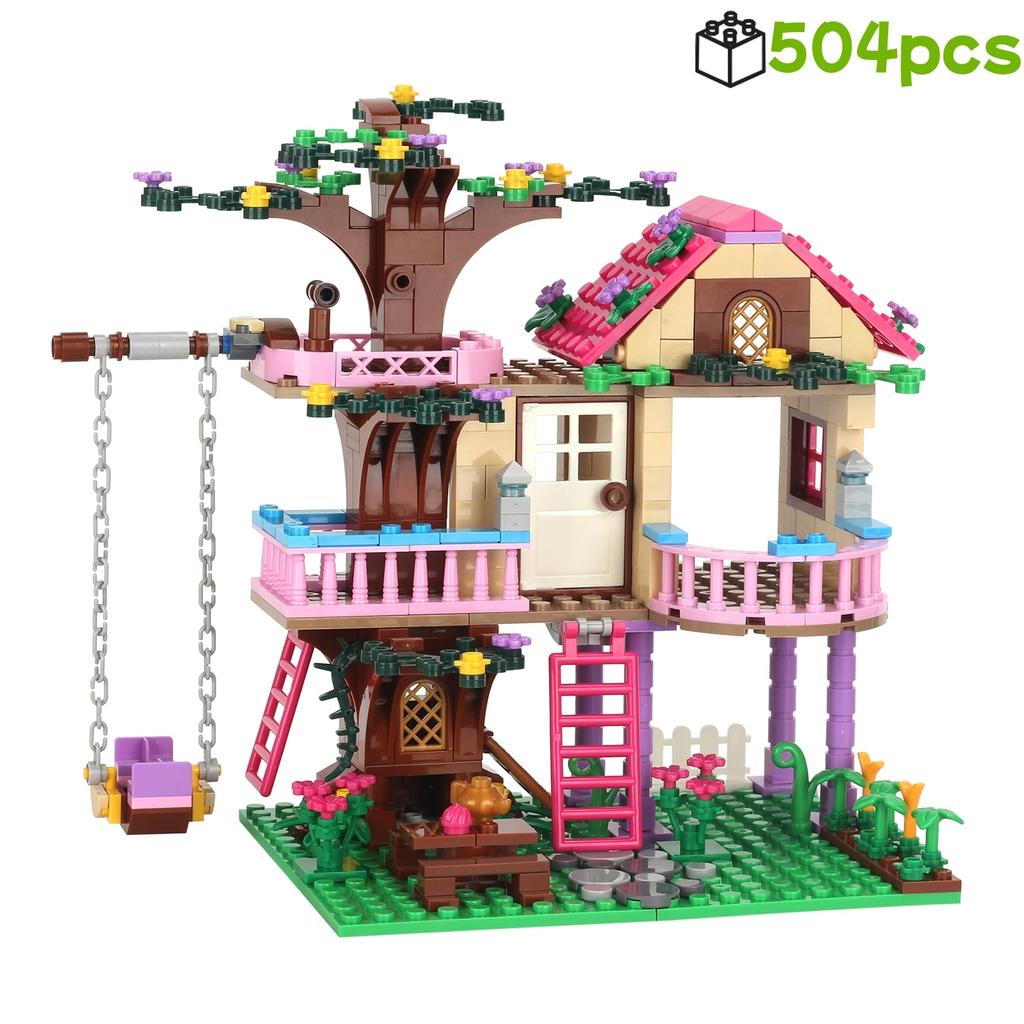 DIY MOC Креативные Строительные Блоки 3D Лесной Животный Дом Архитектурная Модель Уличный Пейзаж Домашний Декор Идеальный Праздничный Подарок