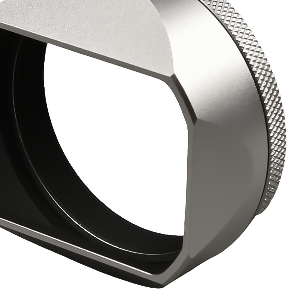 С адаптерным кольцом 49 мм Квадратная металлическая бленда Серебристая квадратная металлическая бленда для камеры Fujifilm Fuji X100VI X100V