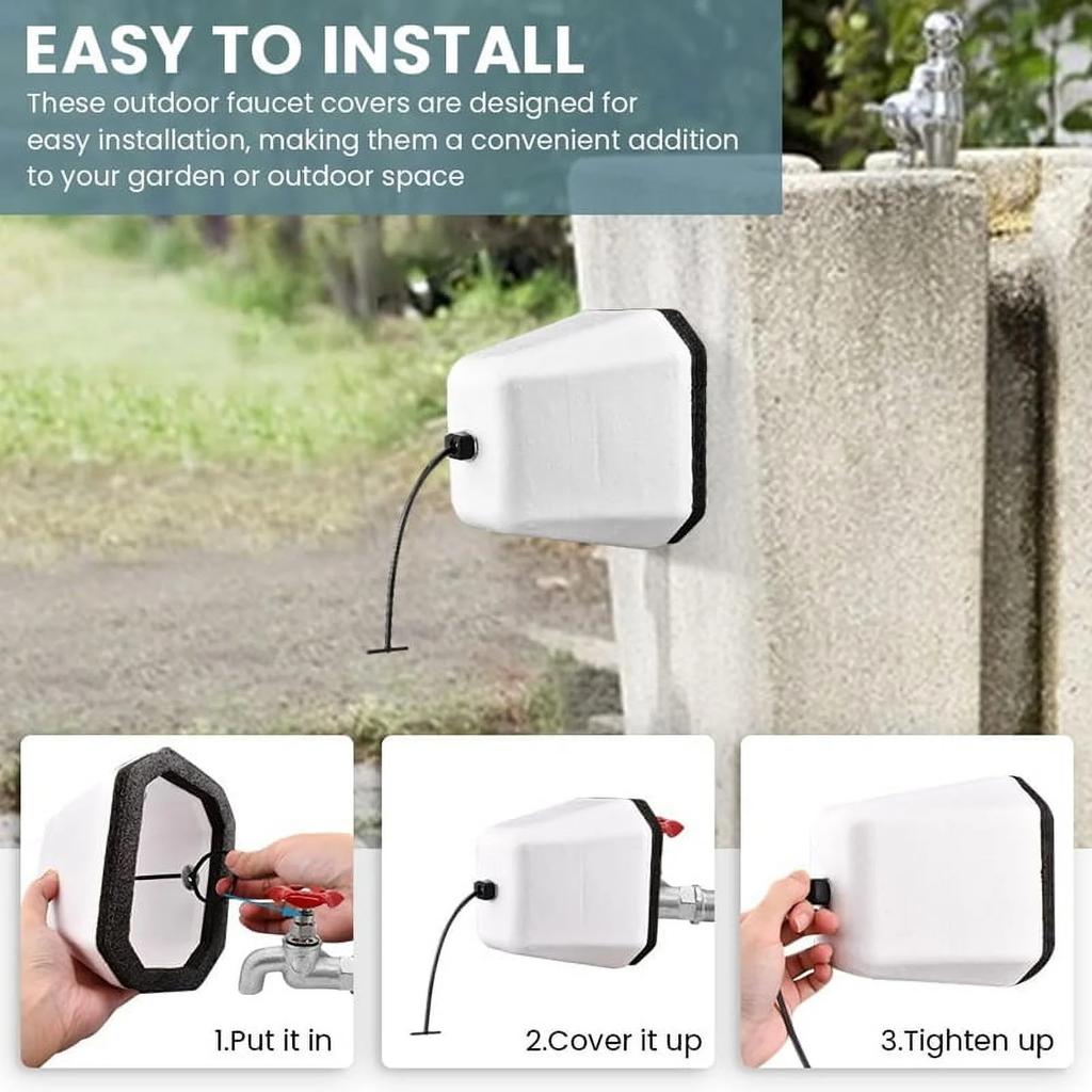 Outdoor Foam Faucet Cover, Winter ,Reusable Outdoor Hose Cover