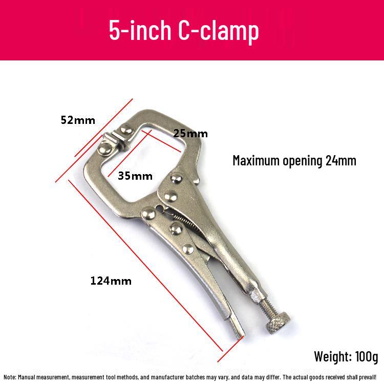 Многофункциональные универсальные тиски C-типа, прижимные плоскогубцы - инструмент для столярных работ промышленного класса, 6"-18", фиксирующие плоскогубцы