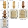 Oval Threaded Arched Floating Shelf Natural Artistic Wooden Stand Boho Style Rack  Plant Decorative