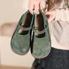Female Ethnic Style Loafers Women Shoes Flats Trand Mary Jane Elegant Retro Barefoot Comfortable Leather Stitching