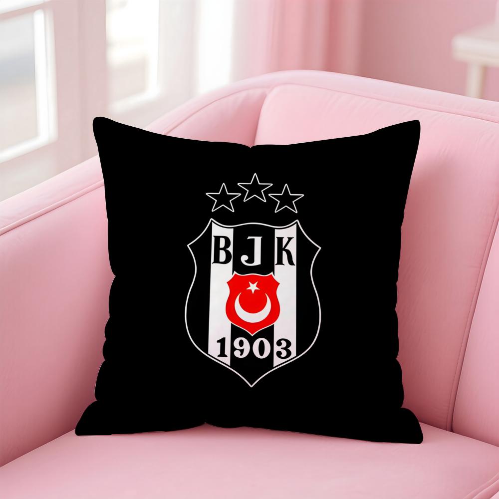 Логотип спортивной команды BBesiktas BJK Наволочка для подушки Короткий плюш Невидимая молния Комната Диван Наволочка