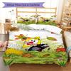 Krtek Bedding Quilt Set Quilt Cover Pillowcase Home Decoration Birthday Gift (1 * duvet cover + 2 * pillowcase, without core)