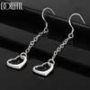 925 Sterling Silver Heart-shaped Pendant with Piercing Earrings Fashion Wedding Jewelry
