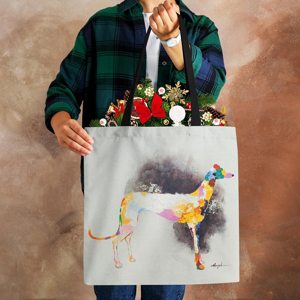 Женская сумка Холщовые сумки с принтом собаки Повседневные дорожные пляжные подарочные сумки KTY