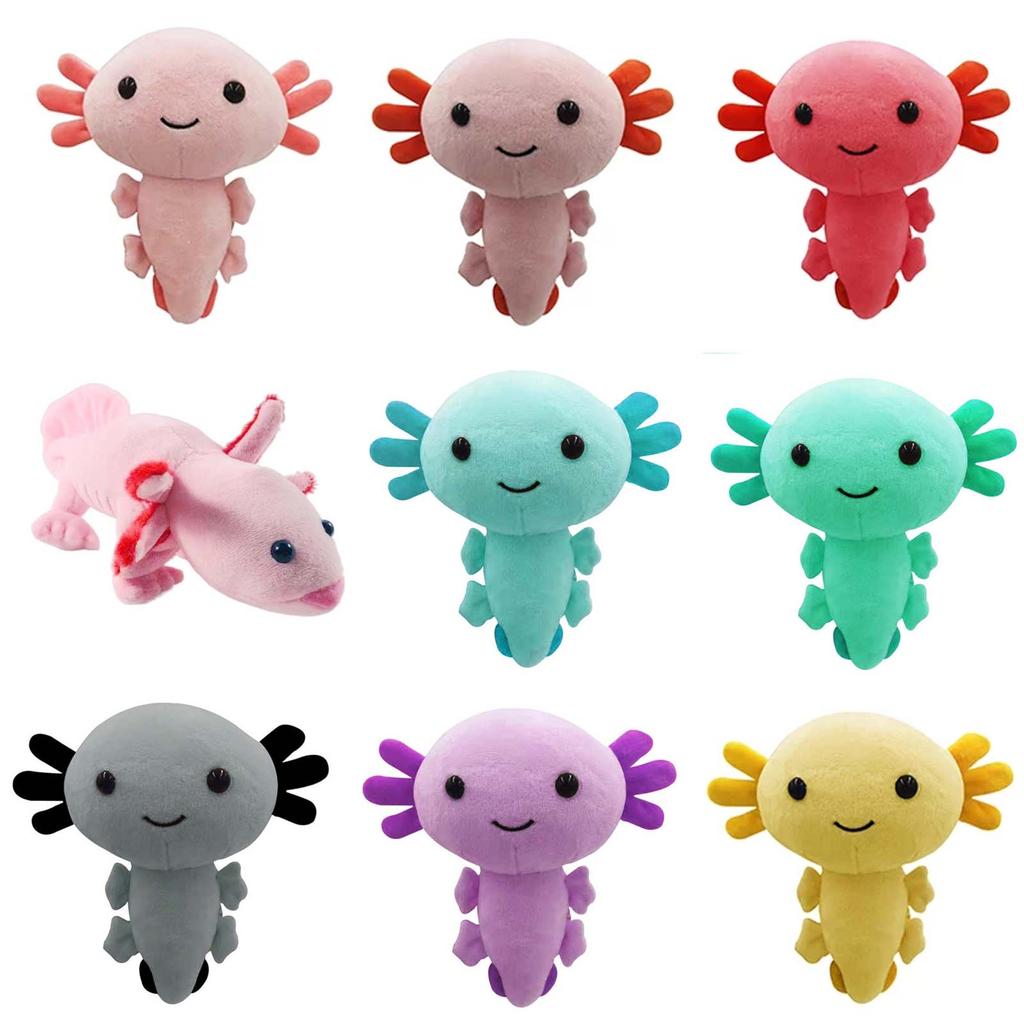 Высококачественная Кавайная Плюшевая Игрушка Аксолотль 20 см Squishmallowing Аксолотль Мягкие Игрушки Плюшевая Кукла Детские Игрушки Декор Комнаты Подарок для Детей