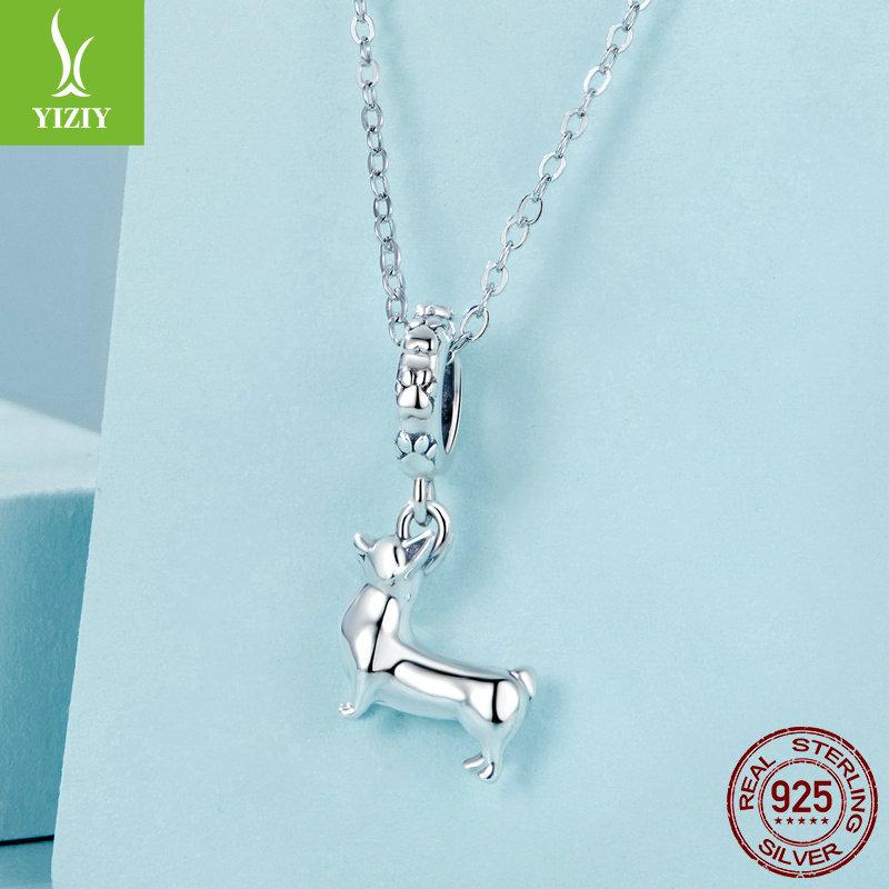 Corgi Diy Pendant Accessories, Cute Animal Puppy S925 Silver Bracelet Beaded