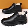 Мужские ботинки из натуральной кожи, теплые зимние ботинки, зимняя мужская повседневная обувь