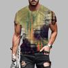 New Summer Men's Fashion T-shirt Personality Colorful Printed Men's T-shirt Top