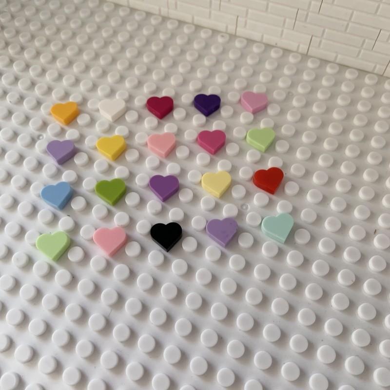 100 шт. MOC 39739 Плитка Круглая 1x1 Сердце Строительные Блоки Наборы Любовь Персик Совместимые с Образовательными Креативными Детскими Игрушками