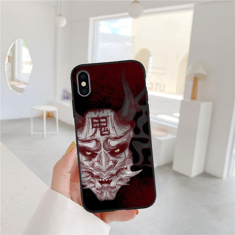CJ71 Japan Samurai Mask Case for Samsung Galaxy M06 M15 M16 M35 M55 M56 A36 A42 A50 A50S A51 A52 A32 A33 A05 A05S A06 A16 A20