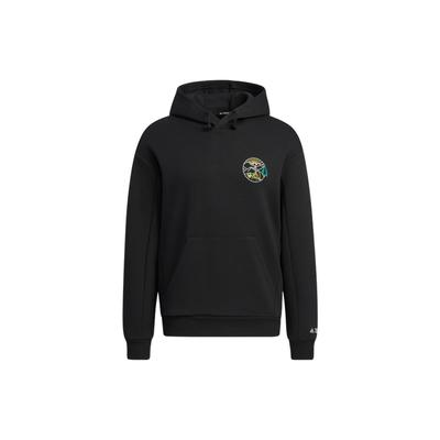 adidas Толстовка с капюшоном Gfx с абстрактным рисунком и карманом-кенгуру, унисекс, черная, HN2018