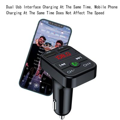 Автомобильный комплект Handsfree беспроводной Bluetooth 5.0 FM-передатчик LCD MP3-плеер Автомобильные аксессуары Двойное зарядное устройство USB FM-модулятор