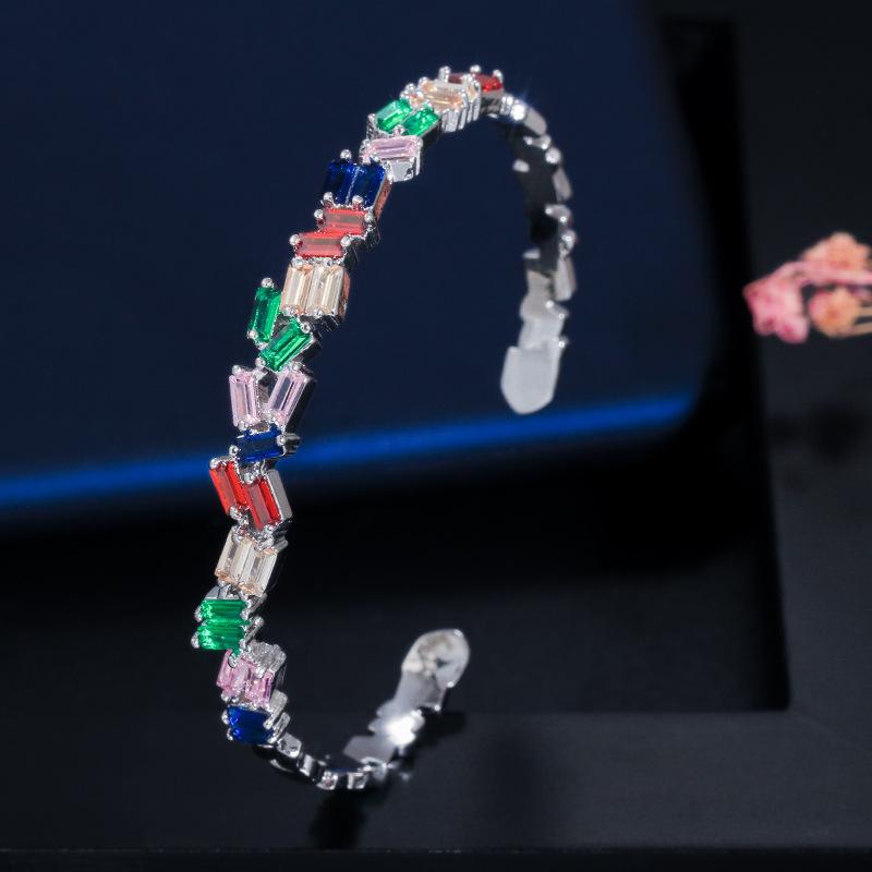 S0156 Простой нерегулярный браслет-ручка с цирконами Женское украшение для рук