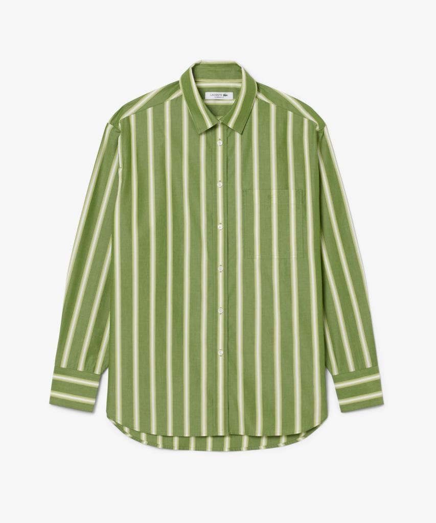 LACOSTE Женская классическая оверсайз рубашка из поплина Cf1054-56G 3Wi