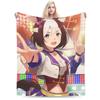 Пледы Uma Musume Pretty Derby Флисовые Летние   Многофункциональные Легкие Пледы для Кровати Дивана Покрывала