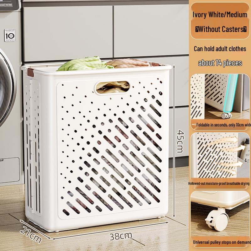 Foldable Large Capacity Laundry Hamper for Bathroom and Household Use